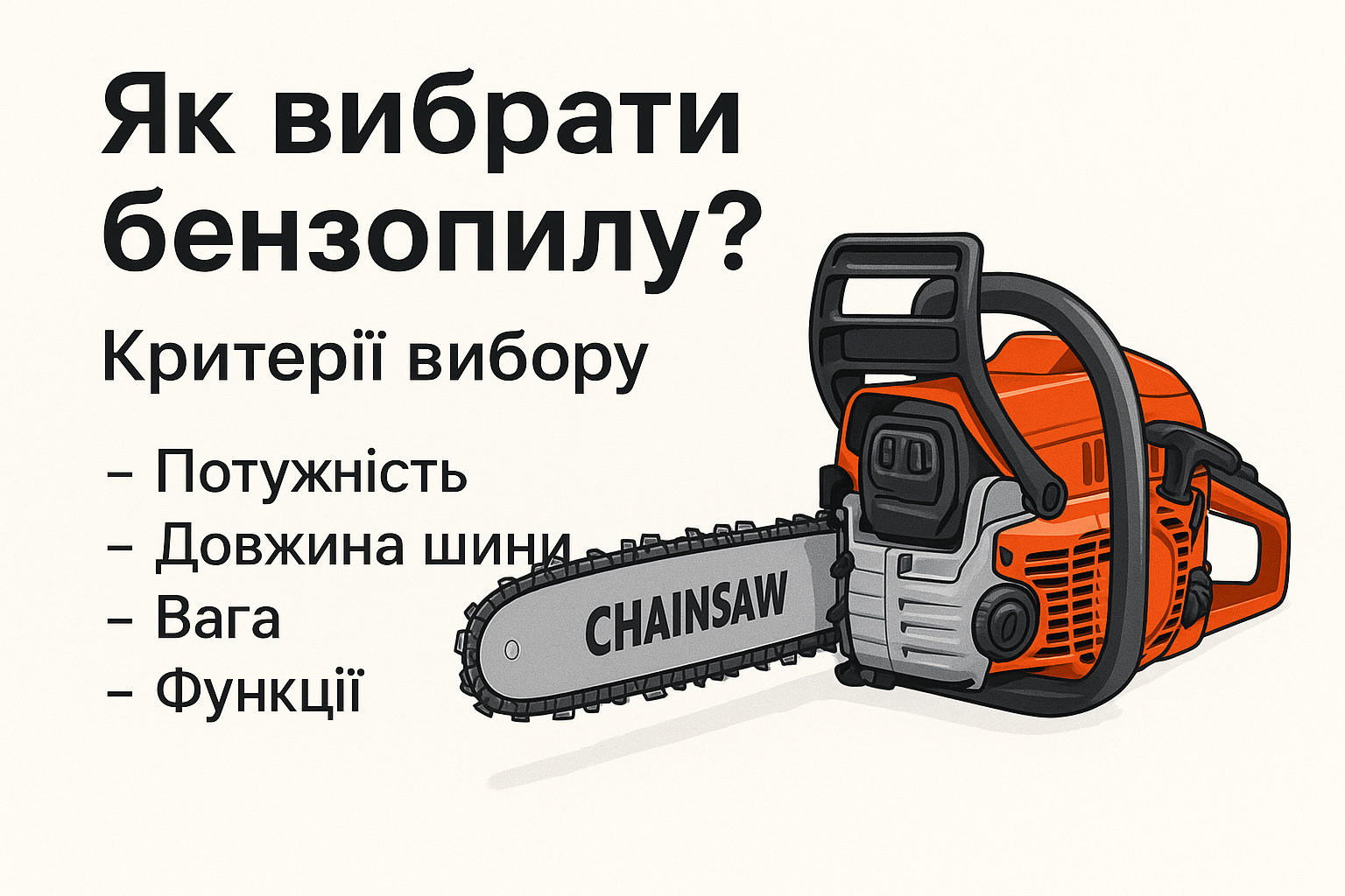 Як вибрати бензопилу? Експертні поради та критерії вибору