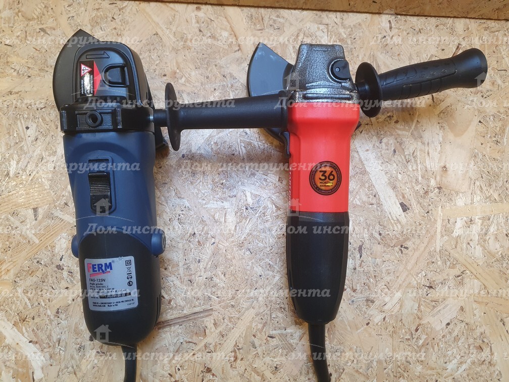 Ергономіка додаткової ручки болгарок FERM FAG-125/N і START PRO SAG-125-1170