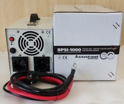 Упаковка ДБЖ 1000 ВА Assistant BPSI-1000 із таблицею характеристик