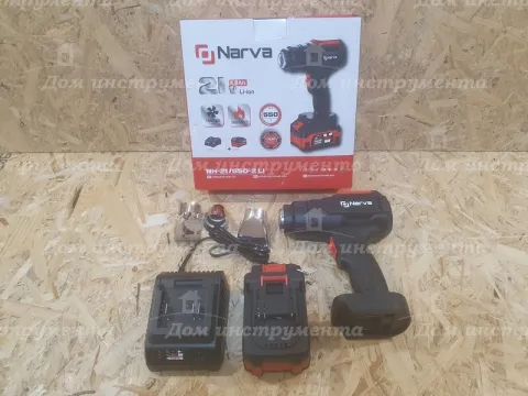 Фен будівельний акумуляторний NARVA NH-21550-2 LI