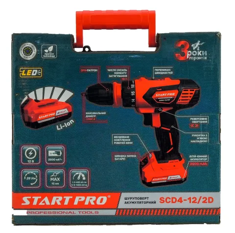 Шуруповерт акумуляторний Start Pro SCD4-12/2D