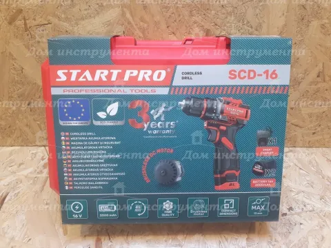 Шуруповерт акумуляторний Start Pro SCD-16