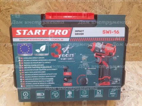 Гвинтоверт акумуляторний ударний START PRO SWI-16