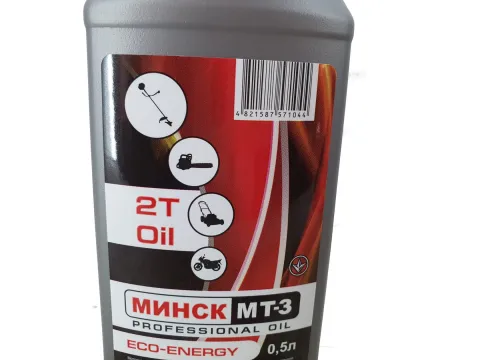 Мастило н/синт. моторне преміум-класу 2Т МИНСК МТ-3 ECO-ENERGY каністра 0,5л ПЕ (мат)