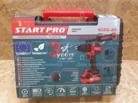 Шуруповерт акумуляторний Start Pro SCD2-20