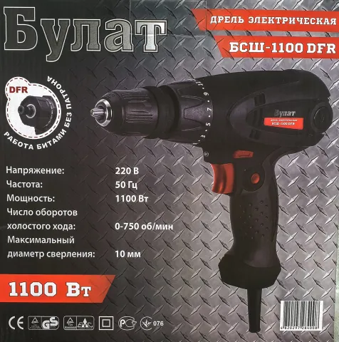 Шуруповерт мережевий Булат БСШ-1100 DFR
