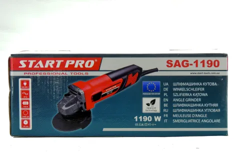 Кутова шліфувальна машина (болгарка) Start Pro SAG-125/1190