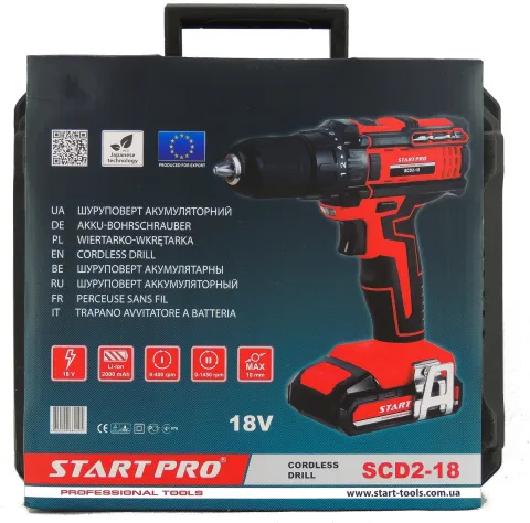 Шуруповерт акумуляторний Start Pro SCD2-18