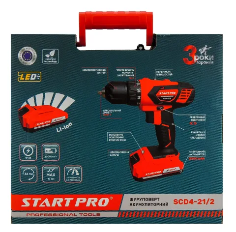 Шуруповерт акумуляторний Start Pro SCD4-21/2